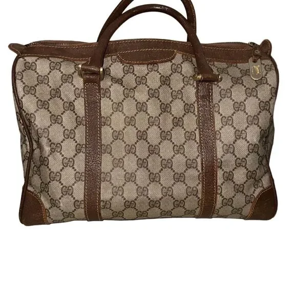 Gucci classic brown GG large Boston bag - Picture 9 of 13